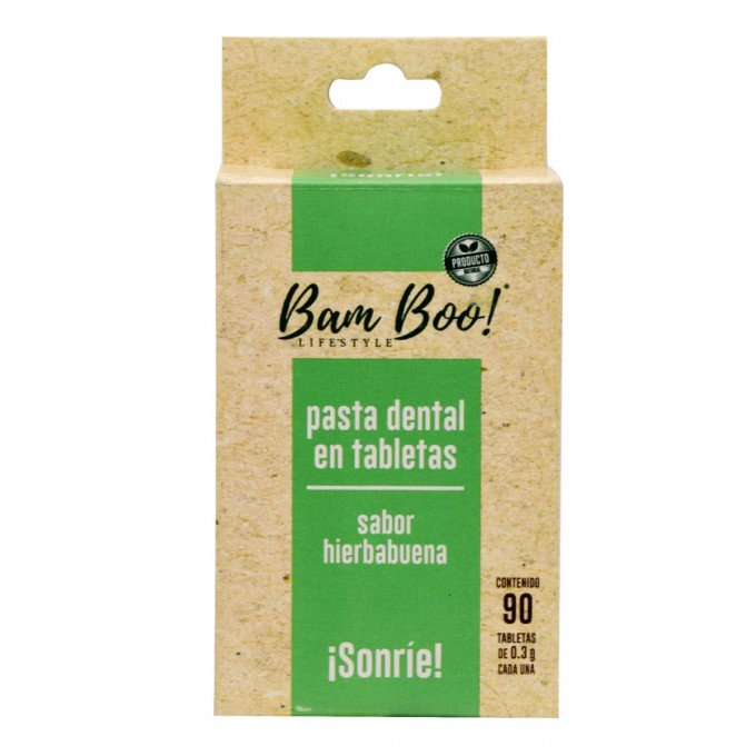 Pasta dental solida Sabor hierba buena  